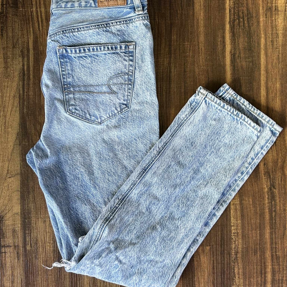 Distressed Blue Denim AE Jeans